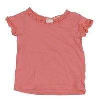 Růžové tričko s kanýrem H&M