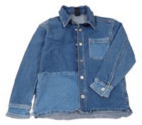 Modrá riflová košilová bunda Denim 