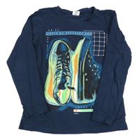 Tmavomodré tričko s potlačou chapter young