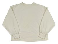 Biela oversize mikina Zara