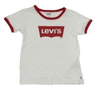 Bílé tričko s červeným lemem a logem Levi´s