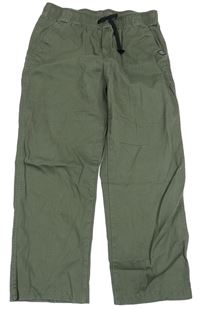 Khaki plátěné 7/8 kalhoty H&M