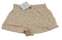 Smetanovo-barevné květované kraťasy Mothercare