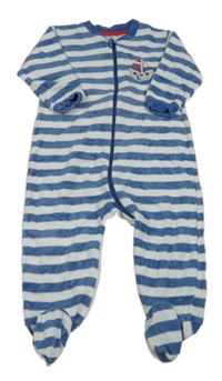 Modro-bílý pruhovaný sametový s loďkou Impidimpi