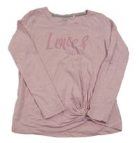 Světlerůžové triko s nápisem Yigga