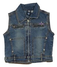 Modrá rifľová vesta C&A