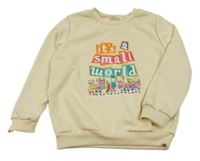 Vanilková mikina s potlačou