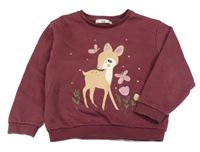 Mahagonová mikina se srnou C&A