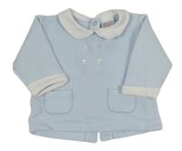 Svetlomodrá prešívaná mikina s bíllými lemy Pex