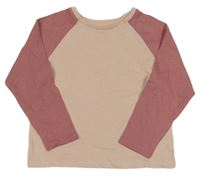 Svetloružová -ružové tričko H&M