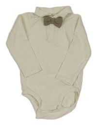 Smotanové body s golierikom a motýlkom H&M