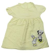 Žlté bavlnené šaty s Minnie a Daisy zn. Disney
