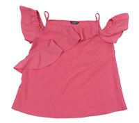Růžová halenka s volnými rameny Primark