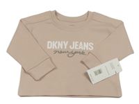 Světlerůžová oversize mikina s logem DKNY