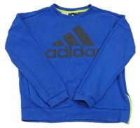 Kobaltově modrá mikina s logem Adidas