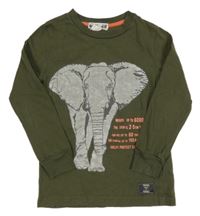 Khaki triko se slonem H&M