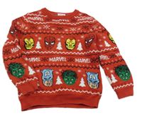 Červený sveter s hrdinami Tu
