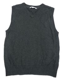 Tmavosivá svetrová vesta M&S