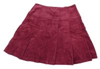 Malinová menšestrová skladaná sukňa Primark