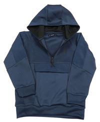 Tmavomodrá mikina s kapucňou Matalan