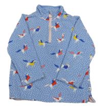 Svetlomodrá bodkovaná mikina s koníky Joules