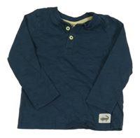 Tmavomodré tričko s gombíky So Cute