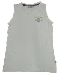 Biele tielko s nápismi Petrol