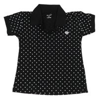 Čierne polo tričko Blue Heart