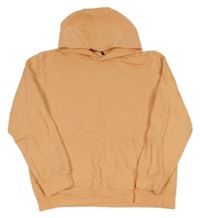 Broskvová mikina s nápisem a kapucí George 