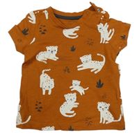 Medové tričko s leopardmi C&A