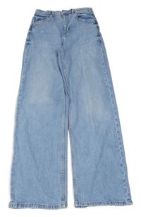 Světlemodré široké rifle s prošoupáním H&M