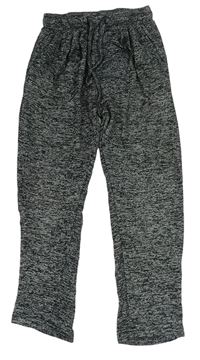 Čierno-sivé melírované úpletové nohavice X-MAIL
