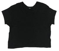 Čierne strapy crop tričko New Look