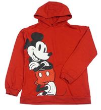 Červená mikina s Mickey a kapucňou zn. PRIMARK