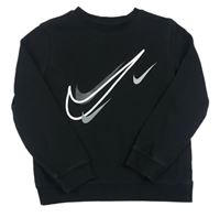 Černá mikina s logy Nike
