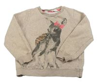 Béžová melírovaná mikina so srnkou H&M