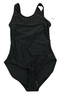 Nové - čierne jednodielne plavky s logom Slazenger