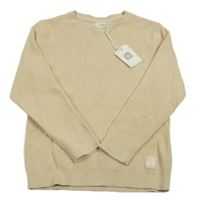 Nové - světlebéžový žebrovaný svetr s kolem Sfera