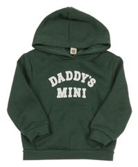 Tmavokhaki mikina s nápismi a vreckom a kapucňou Cozy Pixies