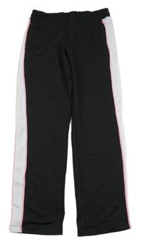 Černo-bílé sportovní tepláky s růžovými pruhy H&M