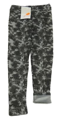 Nové - šedo-tmavošedo-černé batikované zateplené tregíny Y.F.K