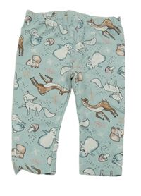 Světlemodrošedé legíny so zvieratkami a muchomůrkami Nutmeg