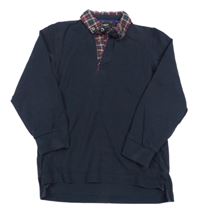 Tmavomodré mikinotriko s golierikom Next