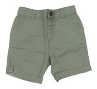 Khaki plátenné kraťasy F&F