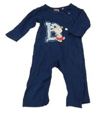 Tmavomodrý overal se zajíčkem babyhug