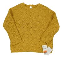 Nové - okrový vzorovaný pletený sveter St. Bernard