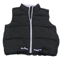 Černá prošívaná šusťáková zateplená crop vesta Matalan