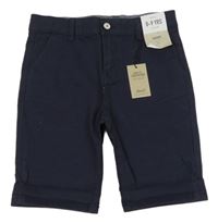 Nové - tmavomodré chino plátěné kraťasy Denim Co.