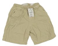 Nové - béžové chino kraťasy riflového vzhledu ZArA