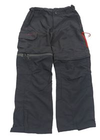 Sivé outdoorové nohavice s odepínacími nohavicami Decathlon